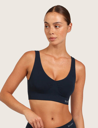 Sömlös Bambu-BH med Inlägg - Midnight