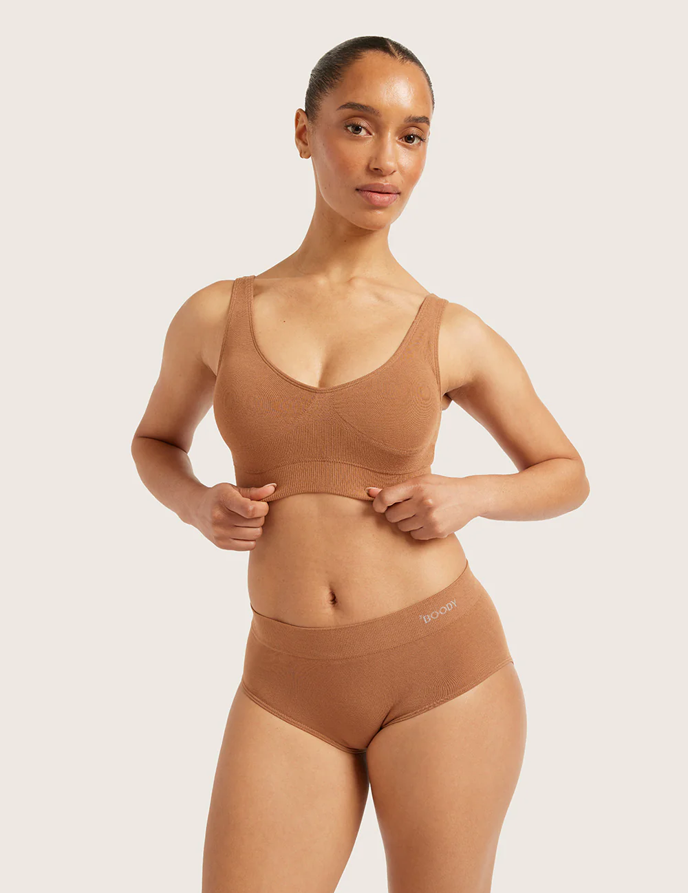 Sömlös Bambu-BH med Inlägg