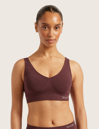 Padded Shaper Crop Bra - Mulberry