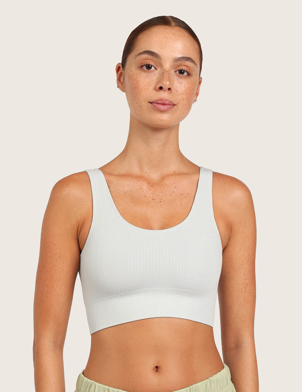 2-Pack Ribbad Sömlös Bambu-BH - Outlet