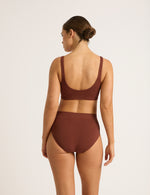 Shaper Crop Bra - Rust