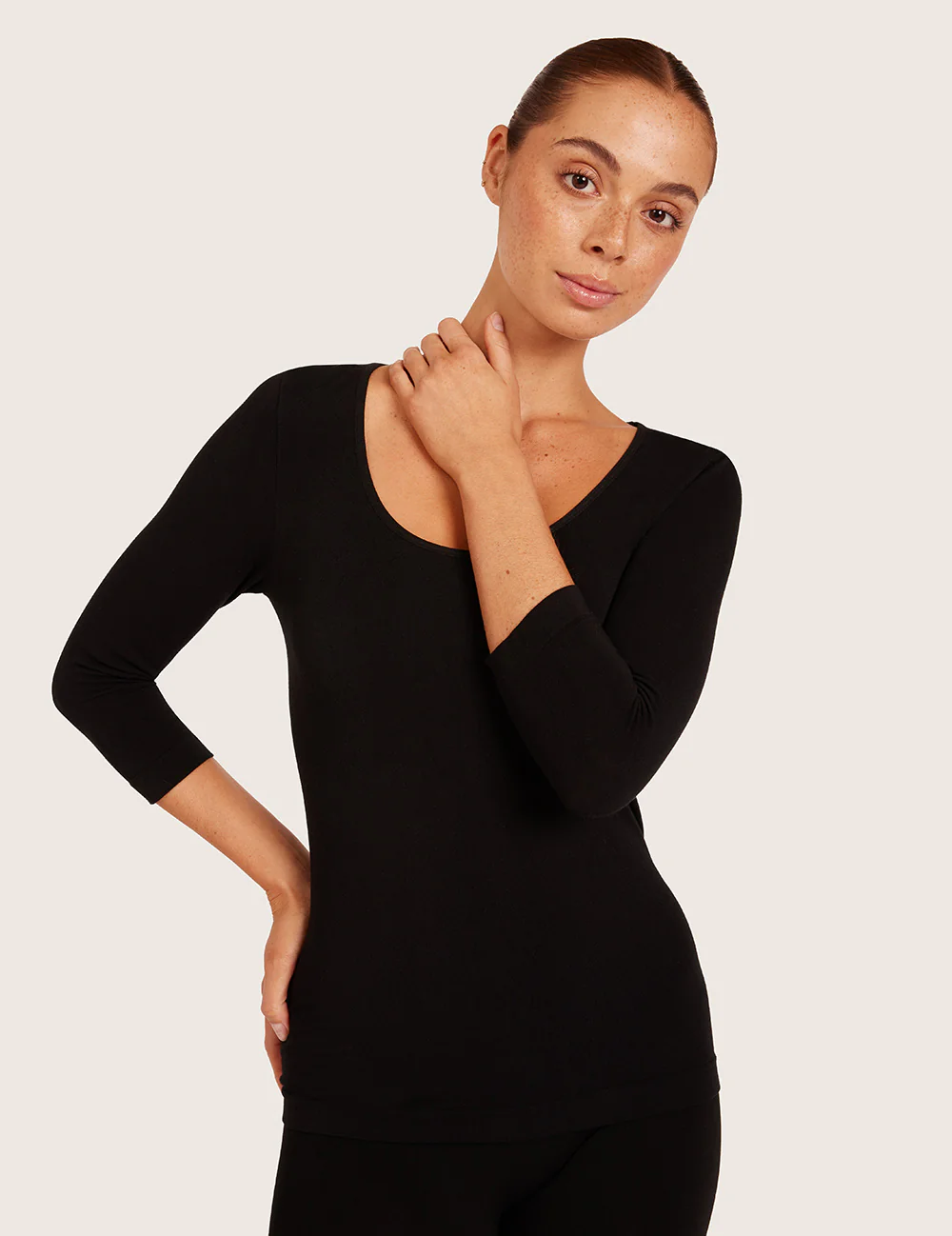 Bas Topp med 3/4-ärmar