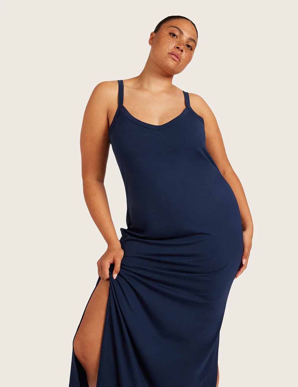 Slip Klänning med V-hals