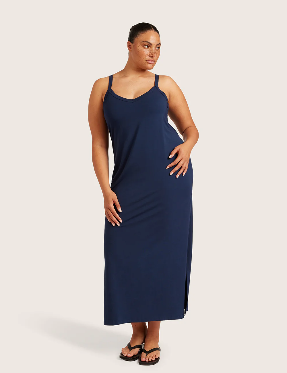 Slip Klänning med V-hals