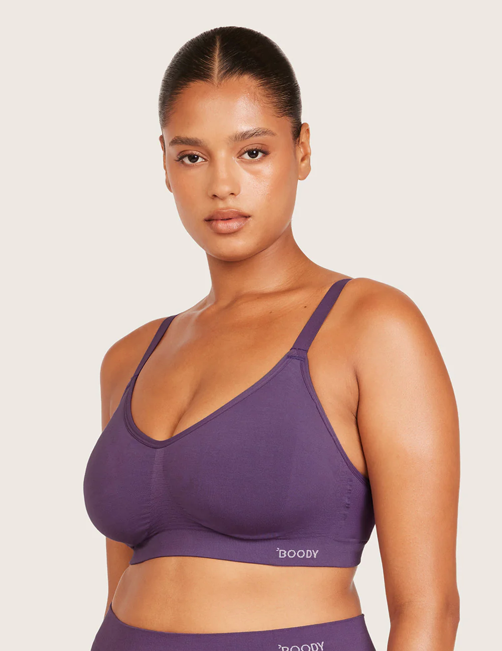 T-shirt-BH utan Bygel med Extra Stöd (DD-F) - Amethyst