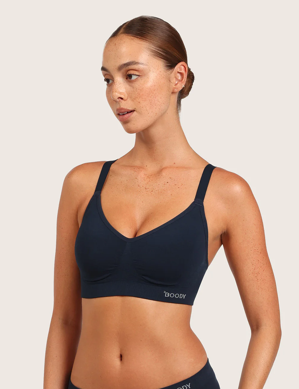 T-shirt-BH utan Bygel med Extra Stöd - Midnight