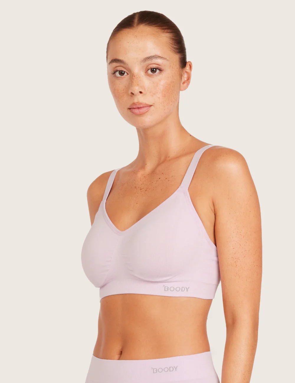 T-shirt-BH utan Bygel med Extra Stöd (DD-F) - Orchid