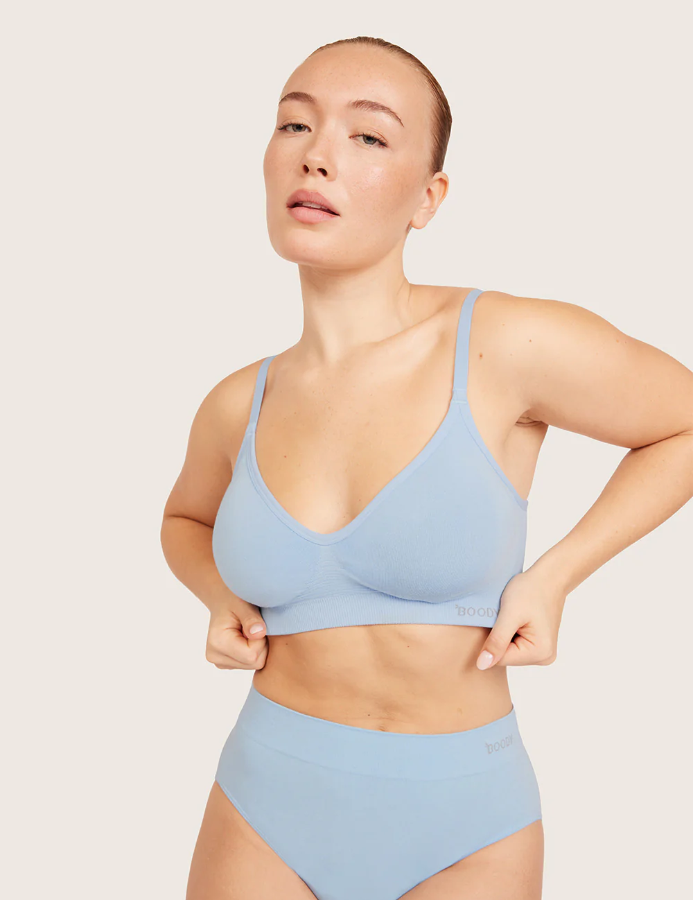 T-shirt-BH utan Bygel (B-DD) - Sky Blue