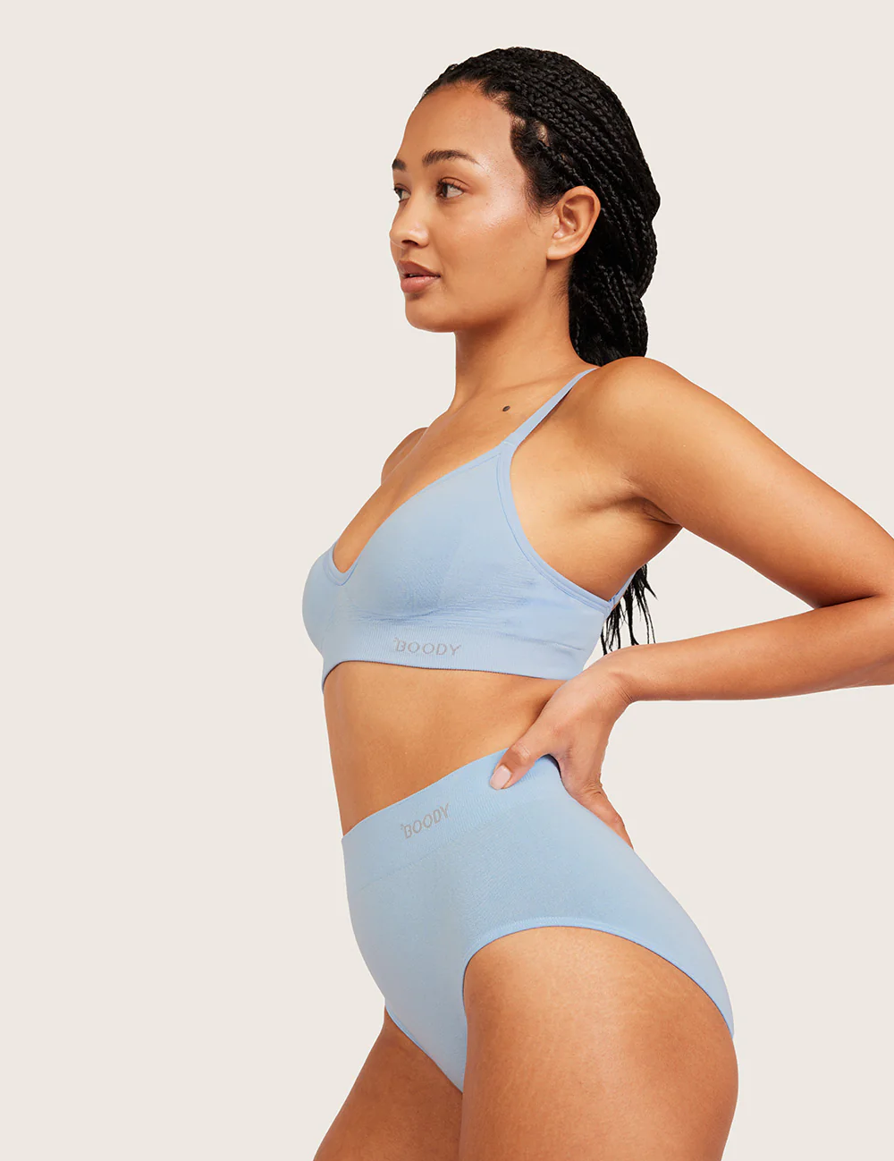 T-shirt-BH utan Bygel (B-DD) - Sky Blue