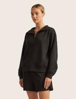 Sweatshirt med Halv Dragkedja