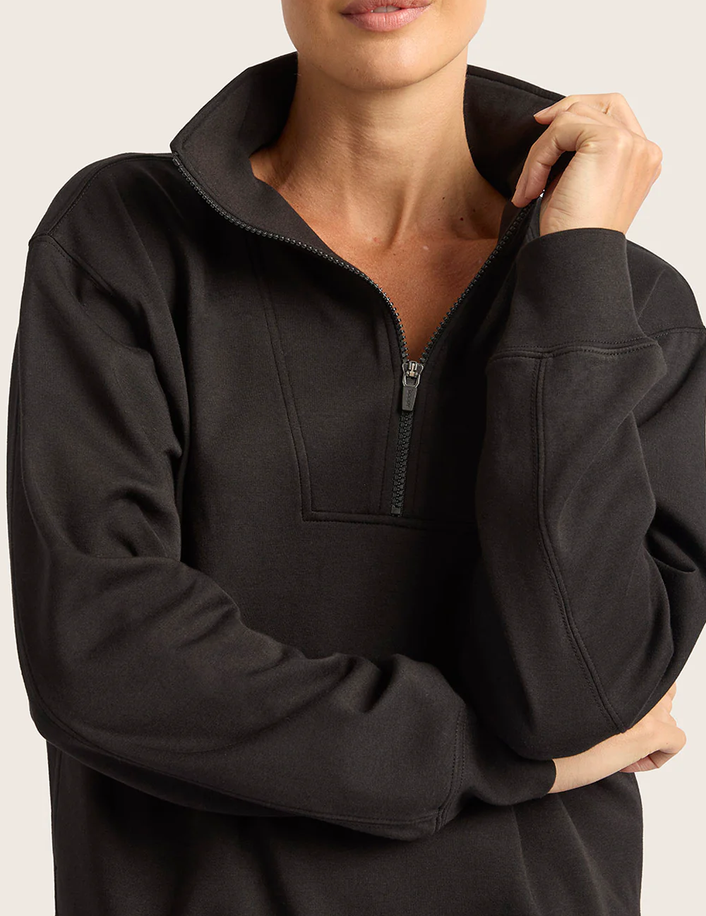 Sweatshirt med Halv Dragkedja