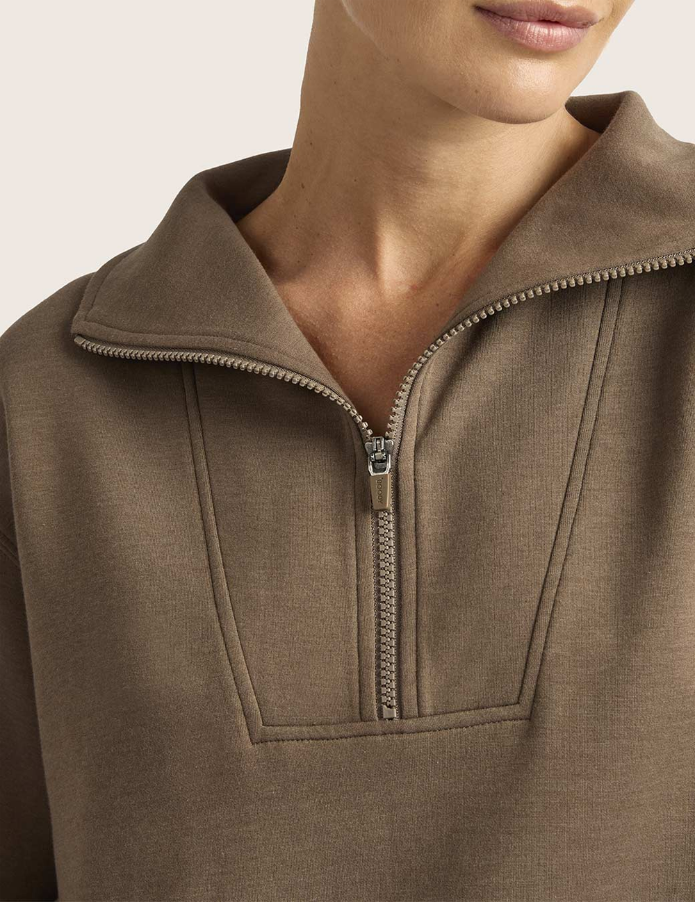 Sweatshirt med Halv Dragkedja