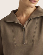 Sweatshirt med Halv Dragkedja