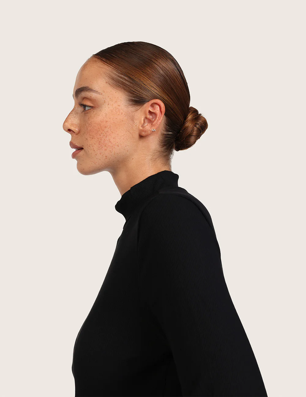 Ribbad Topp med Polokrage