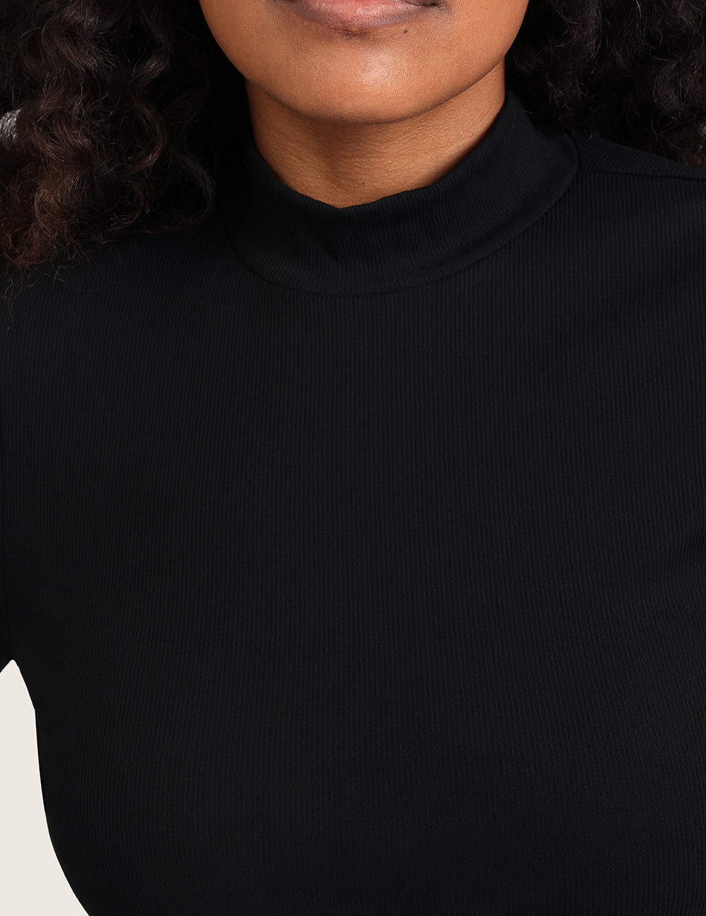 Ribbad Topp med Polokrage