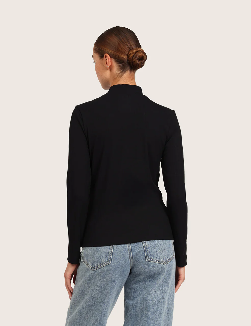 Ribbad Topp med Polokrage