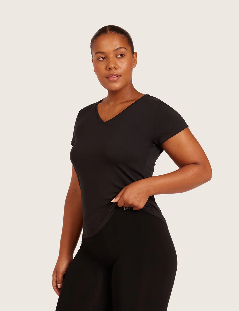 Bas T-shirt med V-Hals